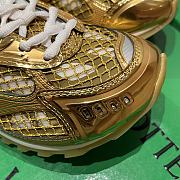 Okify Bottega Veneta Orbit Sneakers Gold 3cm - 3