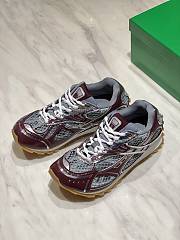 Okify Bottega Veneta Orbit Sneakers Red Burgundy 3cm - 5
