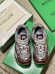 Okify Bottega Veneta Orbit Sneakers Red Burgundy 3cm - 3