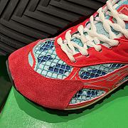 Okify Bottega Veneta Orbit Sneakers Red With Suede Toe - 3