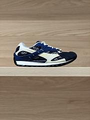 Okify Bottega Veneta Orbit Sneakers Dark Blue With Suede Toe - 4