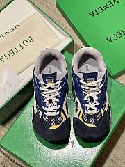 Okify Bottega Veneta Orbit Sneakers Dark Blue With Suede Toe - 5