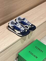 Okify Bottega Veneta Orbit Sneakers Dark Blue With Suede Toe - 1