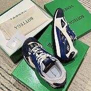 Okify Bottega Veneta Orbit Sneakers Dark Blue With Suede Toe - 2