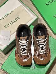 Okify Bottega Veneta Orbit Sneakers Pink With Suede Toe - 3