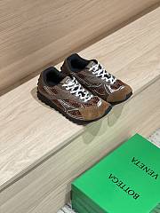 Okify Bottega Veneta Orbit Sneakers Pink With Suede Toe - 1