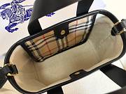 Okify Burberry Check Tote Bag Beige 27x16.5x9.5cm - 3