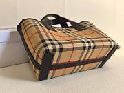 Okify Burberry Check Tote Bag Beige 27x16.5x9.5cm - 4