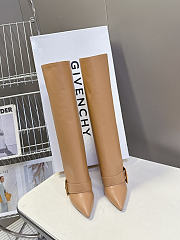 Okify Balmain Anthem High Boots Beige 10.5cm - 5