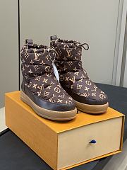 Okify Louis Vuitton Cloud Ankle Snow Boots Brown 1AIVG3 - 5