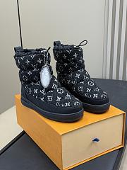 Okify Louis Vuitton Cloud Ankle Snow Boots Black 1AIVAI - 2