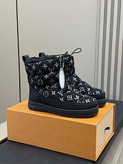 Okify Louis Vuitton Cloud Ankle Snow Boots Black 1AIVAI - 1