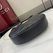 Okify Gucci Marmont Half Moon Bag Black 21.5x11x5cm - 6