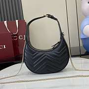 Okify Gucci Marmont Half Moon Bag Black 21.5x11x5cm - 4