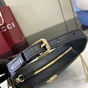 Okify Gucci Marmont Half Moon Bag Black 21.5x11x5cm - 3