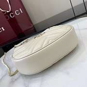 Okify Gucci Marmont Half Moon Bag White 21.5x11x5cm - 4