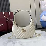 Okify Gucci Marmont Half Moon Bag White 21.5x11x5cm - 1