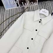 Okify Moncler White Lapel Coat With Multiple Pockets - 5