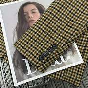 Okify Celine Houndstooth Vest Jacket With A Belt  - 6