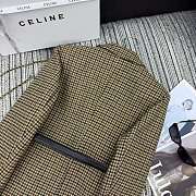 Okify Celine Houndstooth Vest Jacket With A Belt  - 4