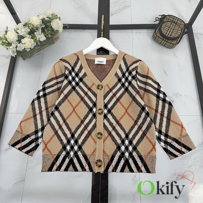 Okify Burberry Check Cardigan For Kids  - 1