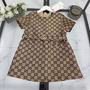Okify Gucci Brown Dress For Kids - 3