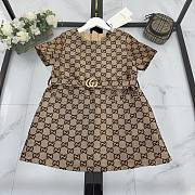 Okify Gucci Brown Dress For Kids - 1