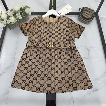 Okify Gucci Brown Dress For Kids