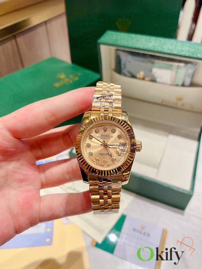 Okify Rolex Datejust Women Watch Gold 26751 - 1