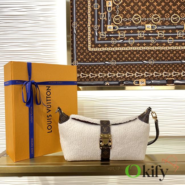 Okify Louis Vuitton Pochette Mia Bag Wool M26245 22x14.5x8cm - 1