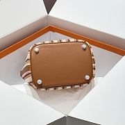 Okify Hermes Picotin Lock Bag Stripe Brown 18cm - 2