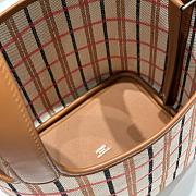 Okify Hermes Picotin Lock Bag Plaid Brown 18cm - 5