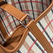 Okify Hermes Picotin Lock Bag Plaid Brown 18cm - 6