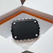 Okify Hermes Picotin Lock Bag Stripe Black 18cm - 3