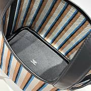Okify Hermes Picotin Lock Bag Stripe Black 18cm - 5