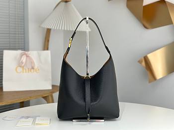 Okify Chloe Small Marcie Hobo Bag Black 28x21x10cm