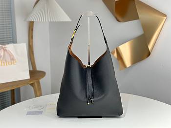 Okify Chloe Large Marcie Hobo Bag Black 36x29x10cm