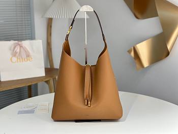 Okify Chloe Large Marcie Hobo Bag Brown 36x29x10cm