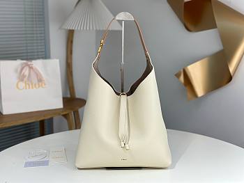 Okify Chloe Large Marcie Hobo Bag White 36x29x10cm