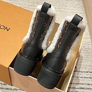 Okify Louis Vuitton Beaubourg Chelsea Wool Boots 1AIUJA - 3