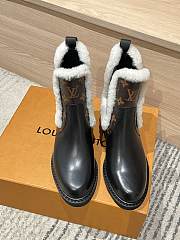 Okify Louis Vuitton Beaubourg Chelsea Wool Boots 1AIUJA - 4