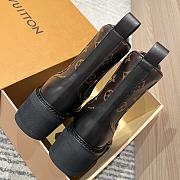 Okify Louis Vuitton Beaubourg Chelsea Monogram Ankle Boots 1AIEJ9 - 4