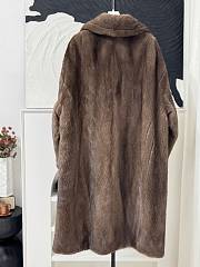 Okify Max Mara Long Fur Coat Brown - 6