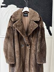 Okify Max Mara Long Fur Coat Brown - 3
