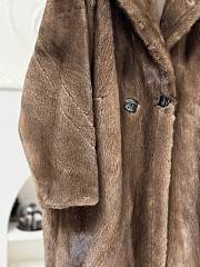 Okify Max Mara Long Fur Coat Brown - 2