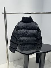 Okify Balenciaga Art Letter Jacquard Turtle Back Cut Cotton Jacket Unisex - 2