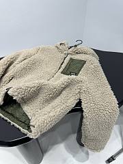 Okify MiuMiu Beige Teddy Down Jacket Unisex - 3