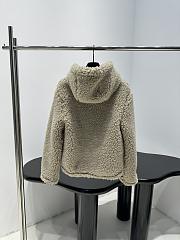 Okify MiuMiu Beige Teddy Down Jacket Unisex - 5