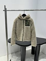 Okify MiuMiu Beige Teddy Down Jacket Unisex - 1