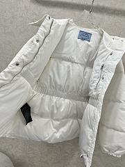 Okify Prada White Goose Down Jacket With Waist Bag For Women - 2